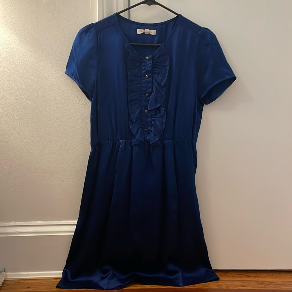 Beautiful Sandro blue silk dress Size 1